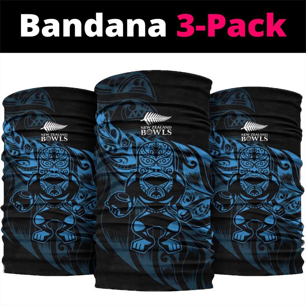 New Zealand Lawn Bowls Neck Gaiter Blue Maori Warrior Tribal Silver Fern - Aussie Hoodie