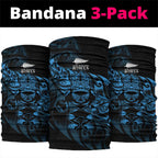 New Zealand Lawn Bowls Neck Gaiter Blue Maori Warrior Tribal Silver Fern - Aussie Hoodie