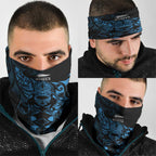 New Zealand Lawn Bowls Neck Gaiter Blue Maori Warrior Tribal Silver Fern - Aussie Hoodie