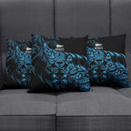 New Zealand Lawn Bowls Pillow Cover Blue Maori Warrior Tribal Silver Fern - Aussie Hoodie