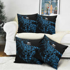 New Zealand Lawn Bowls Pillow Cover Blue Maori Warrior Tribal Silver Fern - Aussie Hoodie