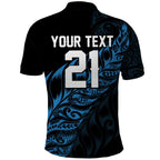New Zealand Lawn Bowls Custom Polo Shirt Blue Maori Warrior Tribal Silver Fern - Aussie Hoodie