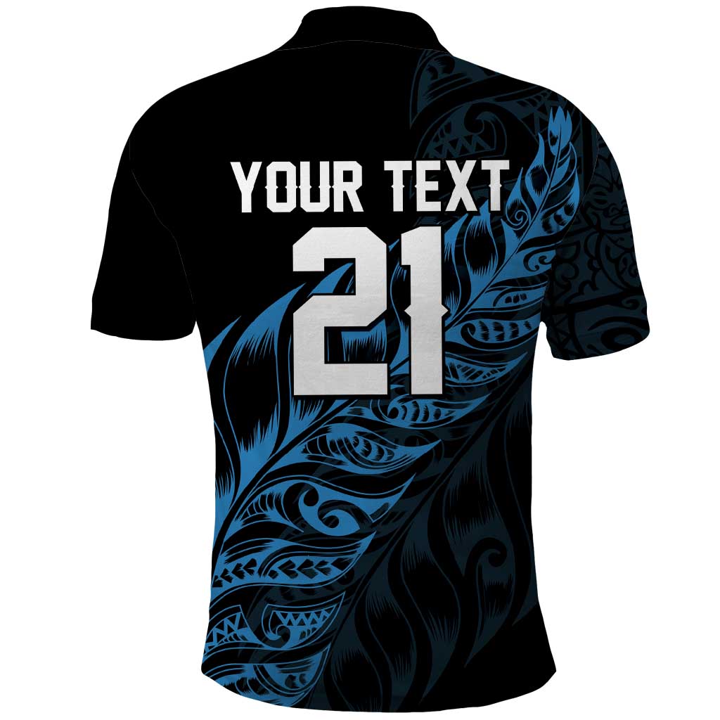 New Zealand Lawn Bowls Custom Polo Shirt Blue Maori Warrior Tribal Silver Fern - Aussie Hoodie