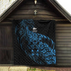 New Zealand Lawn Bowls Quilt Blue Maori Warrior Tribal Silver Fern - Aussie Hoodie