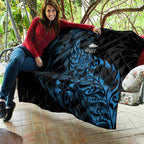 New Zealand Lawn Bowls Quilt Blue Maori Warrior Tribal Silver Fern - Aussie Hoodie