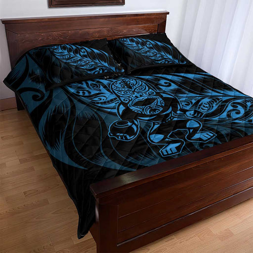 New Zealand Lawn Bowls Quilt Bed Set Blue Maori Warrior Tribal Silver Fern - Aussie Hoodie