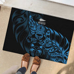 New Zealand Lawn Bowls Rubber Doormat Blue Maori Warrior Tribal Silver Fern - Aussie Hoodie