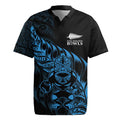 New Zealand Lawn Bowls Custom Rugby Jersey Blue Maori Warrior Tribal Silver Fern - Aussie Hoodie