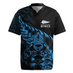 New Zealand Lawn Bowls Custom Rugby Jersey Blue Maori Warrior Tribal Silver Fern - Aussie Hoodie