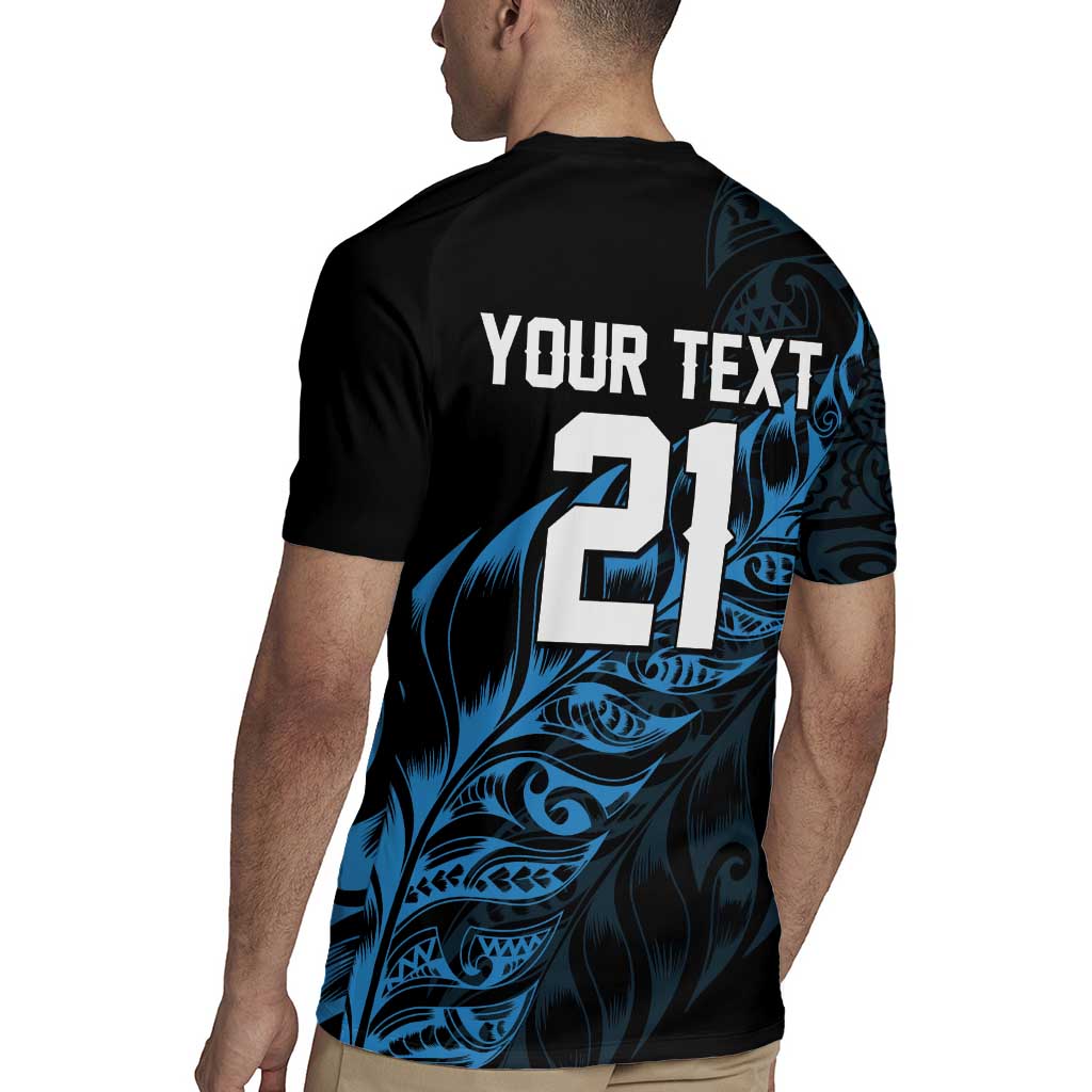 New Zealand Lawn Bowls Custom Rugby Jersey Blue Maori Warrior Tribal Silver Fern - Aussie Hoodie