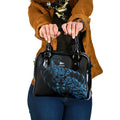 New Zealand Lawn Bowls Shoulder Handbag Blue Maori Warrior Tribal Silver Fern - Aussie Hoodie