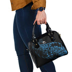 New Zealand Lawn Bowls Shoulder Handbag Blue Maori Warrior Tribal Silver Fern - Aussie Hoodie