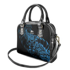 New Zealand Lawn Bowls Shoulder Handbag Blue Maori Warrior Tribal Silver Fern - Aussie Hoodie