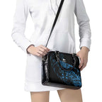 New Zealand Lawn Bowls Shoulder Handbag Blue Maori Warrior Tribal Silver Fern - Aussie Hoodie