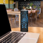 New Zealand Lawn Bowls Custom Skinny Tumbler Blue Maori Warrior Tribal Silver Fern - Aussie Hoodie