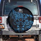 New Zealand Lawn Bowls Spare Tire Cover Blue Maori Warrior Tribal Silver Fern - Aussie Hoodie