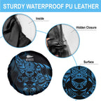 New Zealand Lawn Bowls Spare Tire Cover Blue Maori Warrior Tribal Silver Fern - Aussie Hoodie