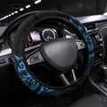 New Zealand Lawn Bowls Steering Wheel Cover Blue Maori Warrior Tribal Silver Fern - Aussie Hoodie