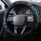 New Zealand Lawn Bowls Steering Wheel Cover Blue Maori Warrior Tribal Silver Fern - Aussie Hoodie