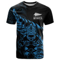 New Zealand Lawn Bowls Custom T Shirt Blue Maori Warrior Tribal Silver Fern - Aussie Hoodie
