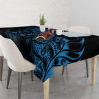 New Zealand Lawn Bowls Tablecloth Blue Maori Warrior Tribal Silver Fern - Aussie Hoodie