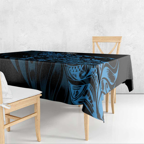 New Zealand Lawn Bowls Tablecloth Blue Maori Warrior Tribal Silver Fern - Aussie Hoodie