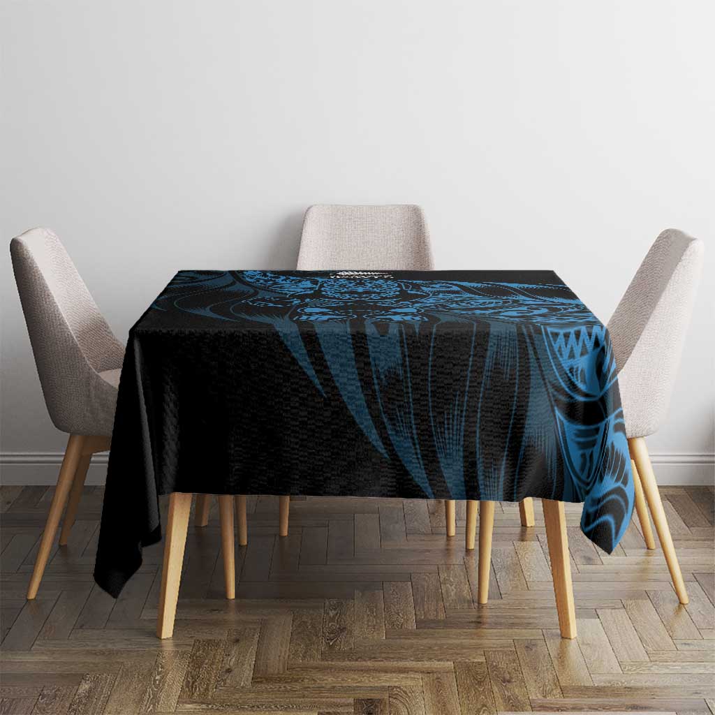 New Zealand Lawn Bowls Tablecloth Blue Maori Warrior Tribal Silver Fern - Aussie Hoodie