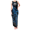 New Zealand Lawn Bowls Custom Tank Maxi Dress Blue Maori Warrior Tribal Silver Fern - Aussie Hoodie