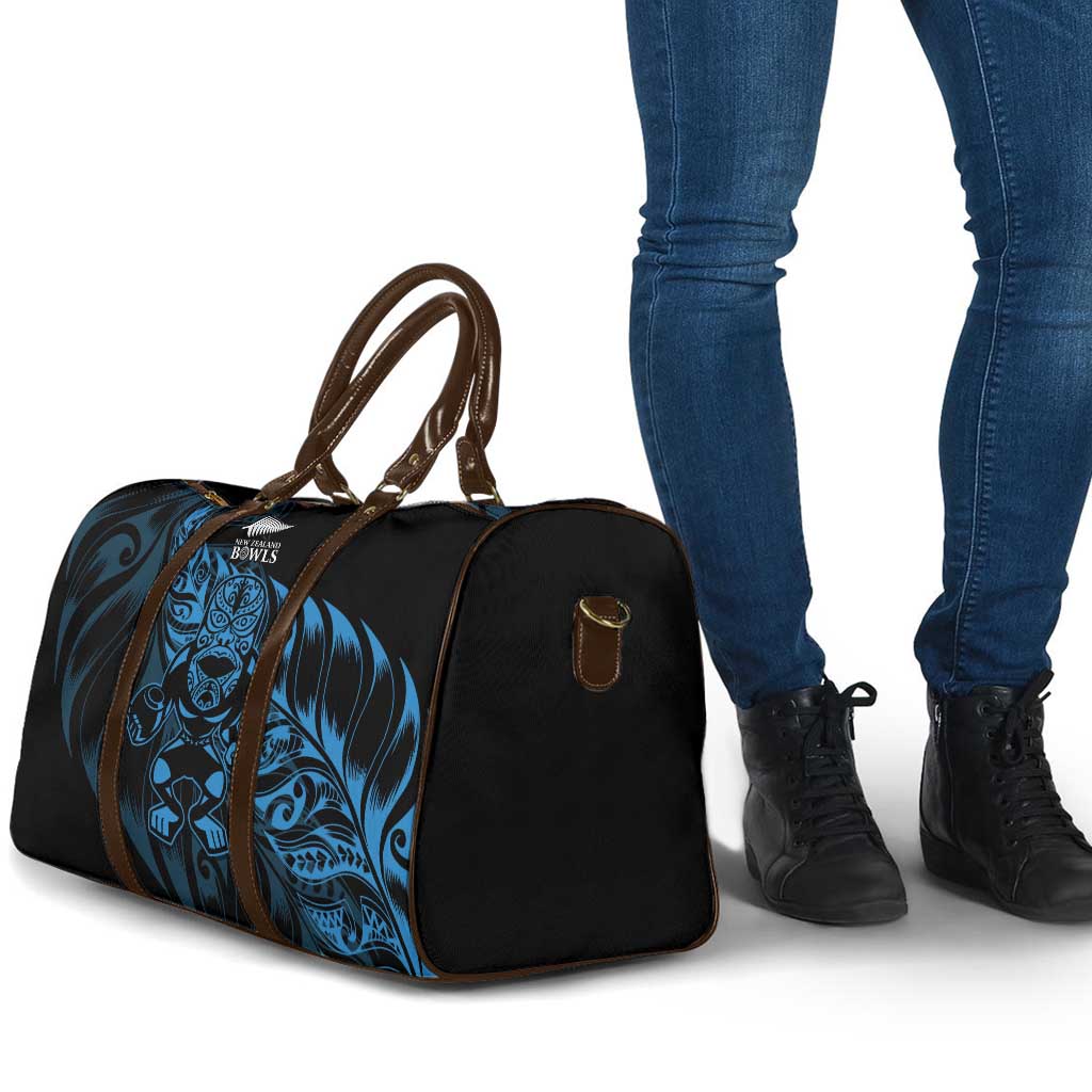 New Zealand Lawn Bowls Travel Bag Blue Maori Warrior Tribal Silver Fern - Aussie Hoodie
