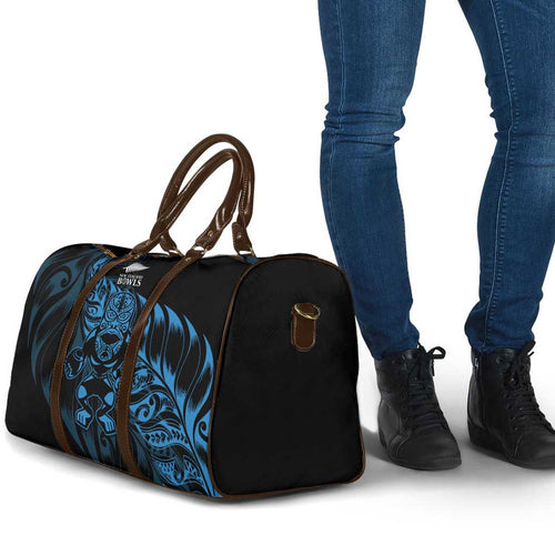 New Zealand Lawn Bowls Travel Bag Blue Maori Warrior Tribal Silver Fern - Aussie Hoodie
