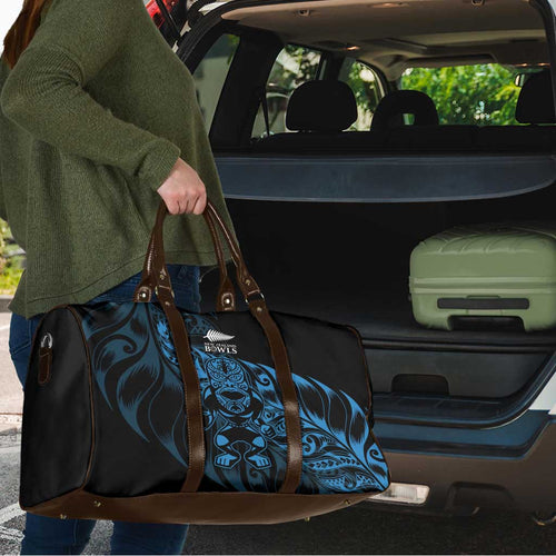 New Zealand Lawn Bowls Travel Bag Blue Maori Warrior Tribal Silver Fern - Aussie Hoodie