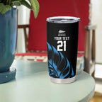 New Zealand Lawn Bowls Custom Tumbler Cup Blue Maori Warrior Tribal Silver Fern - Aussie Hoodie