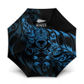 New Zealand Lawn Bowls Umbrella Blue Maori Warrior Tribal Silver Fern - Aussie Hoodie