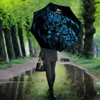 New Zealand Lawn Bowls Umbrella Blue Maori Warrior Tribal Silver Fern - Aussie Hoodie