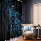 New Zealand Lawn Bowls Window Curtain Blue Maori Warrior Tribal Silver Fern - Aussie Hoodie
