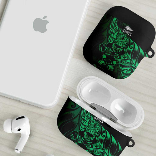 New Zealand Lawn Bowls AirPods Case Green Maori Warrior Tribal Silver Fern - Aussie Hoodie