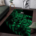 New Zealand Lawn Bowls Area Rug Green Maori Warrior Tribal Silver Fern - Aussie Hoodie