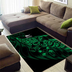 New Zealand Lawn Bowls Area Rug Green Maori Warrior Tribal Silver Fern - Aussie Hoodie