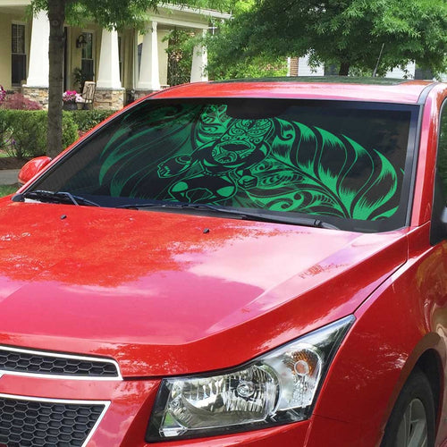 New Zealand Lawn Bowls Auto Sun Shade Green Maori Warrior Tribal Silver Fern - Aussie Hoodie