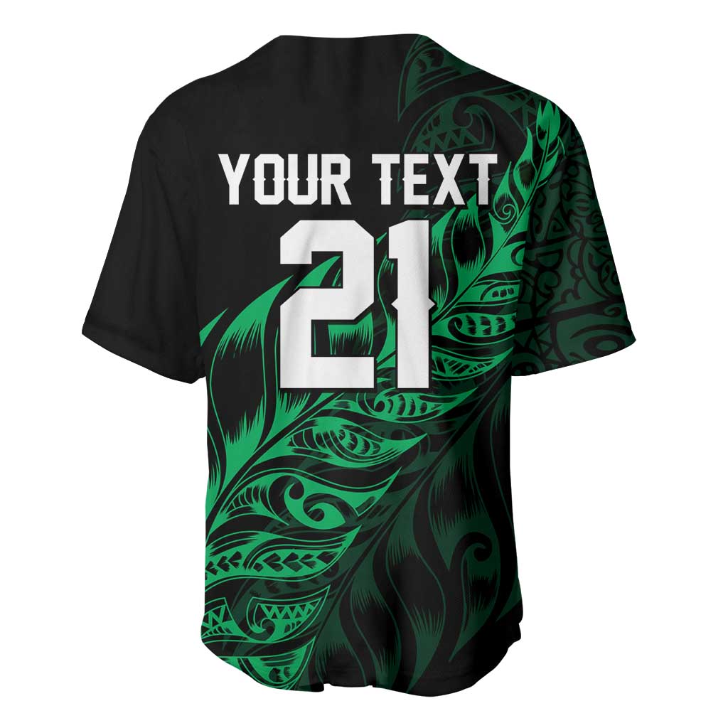 New Zealand Lawn Bowls Custom Baseball Jersey Green Maori Warrior Tribal Silver Fern - Aussie Hoodie