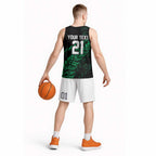 New Zealand Lawn Bowls Custom Basketball Jersey Green Maori Warrior Tribal Silver Fern - Aussie Hoodie