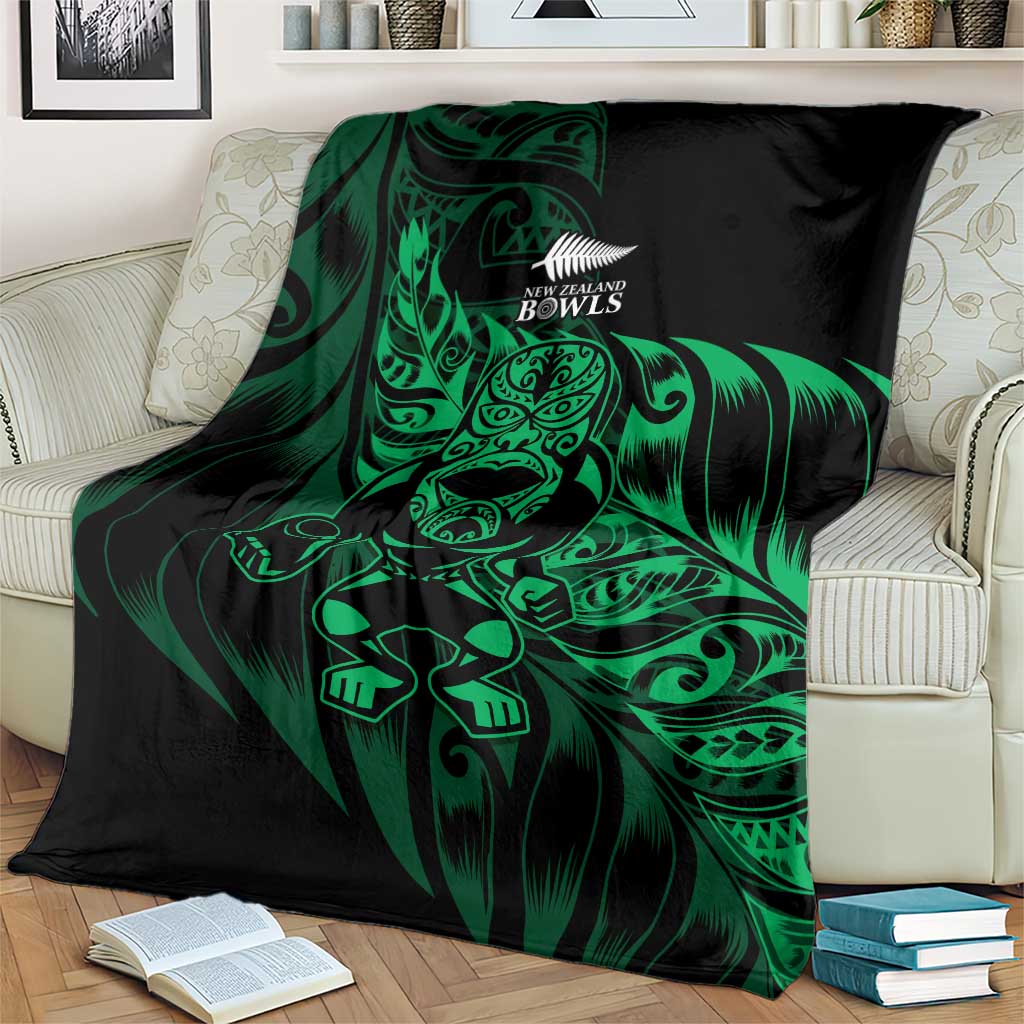 New Zealand Lawn Bowls Blanket Green Maori Warrior Tribal Silver Fern - Aussie Hoodie