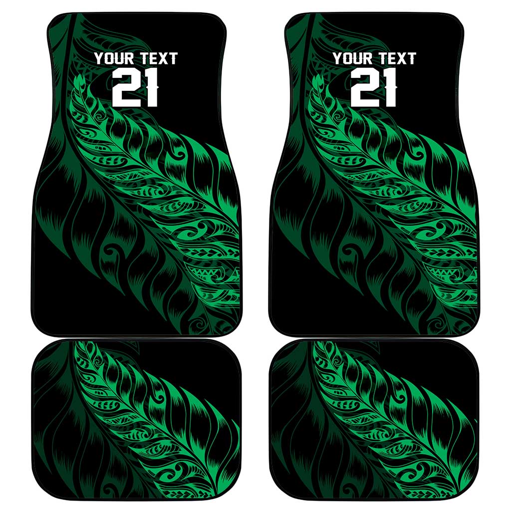 New Zealand Lawn Bowls Custom Car Mats Green Maori Warrior Tribal Silver Fern - Aussie Hoodie