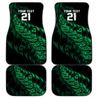 New Zealand Lawn Bowls Custom Car Mats Green Maori Warrior Tribal Silver Fern - Aussie Hoodie