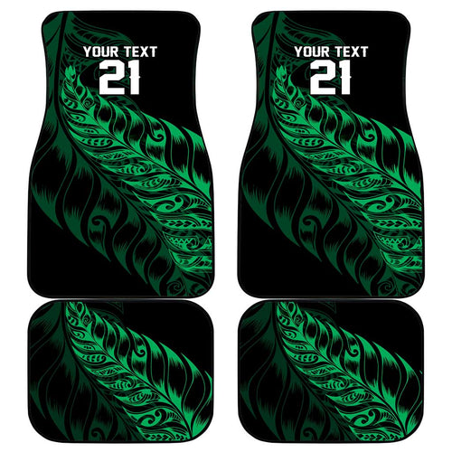 New Zealand Lawn Bowls Custom Car Mats Green Maori Warrior Tribal Silver Fern - Aussie Hoodie
