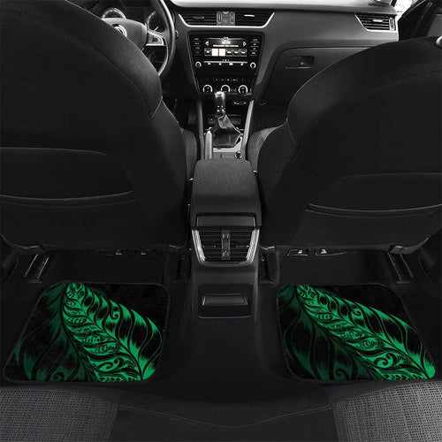 New Zealand Lawn Bowls Custom Car Mats Green Maori Warrior Tribal Silver Fern - Aussie Hoodie