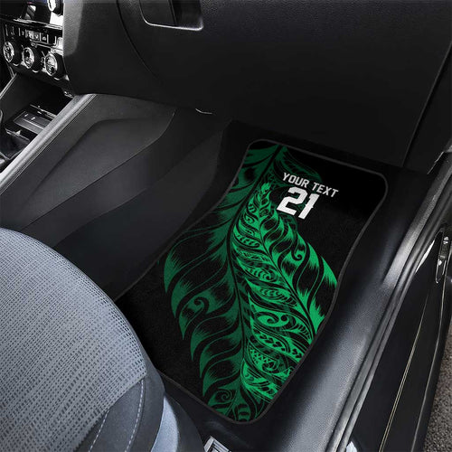 New Zealand Lawn Bowls Custom Car Mats Green Maori Warrior Tribal Silver Fern - Aussie Hoodie