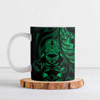 New Zealand Lawn Bowls Custom Ceramic Mug Green Maori Warrior Tribal Silver Fern - Aussie Hoodie