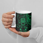 New Zealand Lawn Bowls Custom Ceramic Mug Green Maori Warrior Tribal Silver Fern - Aussie Hoodie