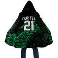 New Zealand Lawn Bowls Custom Cloak Green Maori Warrior Tribal Silver Fern - Aussie Hoodie